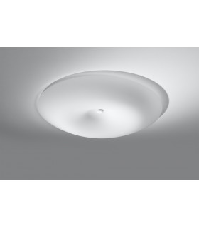 Patterned Glass Flush Light White 63cm E27-2