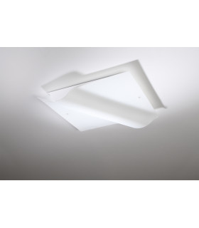 Patterned Glass Flush Light White 2x E27-2