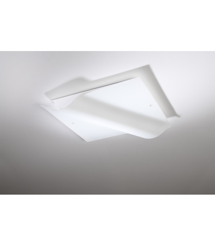 Patterned Glass Flush Light White 2x E27-2