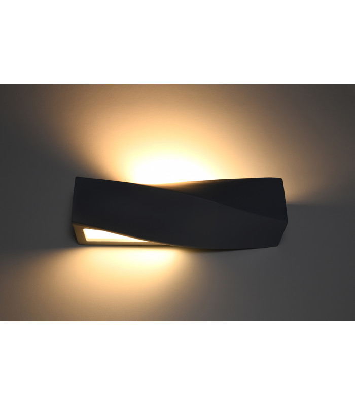 Up & Down Twist Wall Lights  Black E27-3