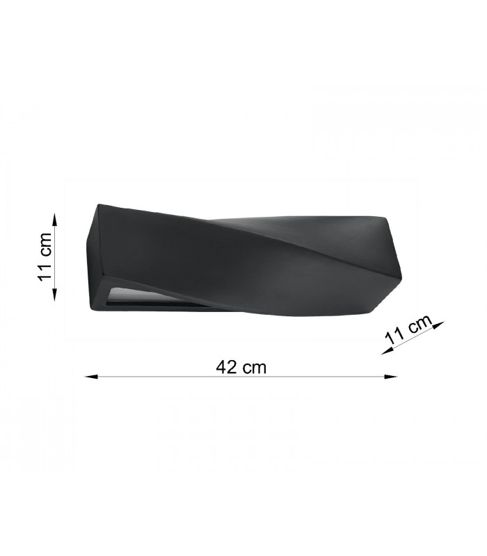 Up & Down Twist Wall Lights  Black E27-4