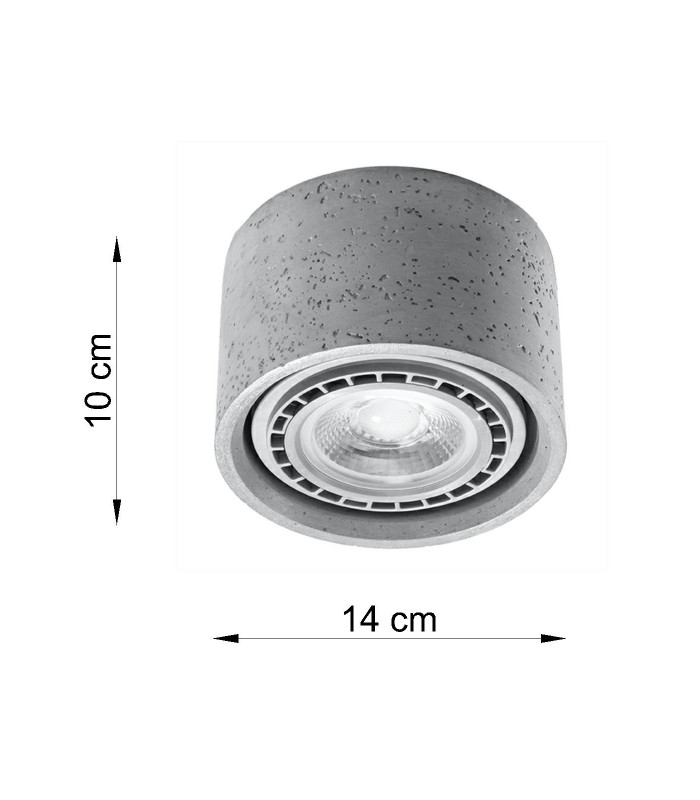 Surface Mounted Downlights Round Flush Light Grey GU10-4
