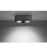 Surface Mounted Twin Downlights Oval Grey GU10-3