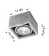 Surface Mounted Downlights Square  Flush Light Grey GU10-4