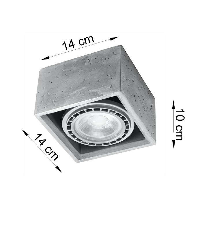 Surface Mounted Downlights Square  Flush Light Grey GU10-4