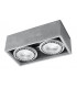 Surface Mounted Twin Downlights Rectangle Grey GU10-1