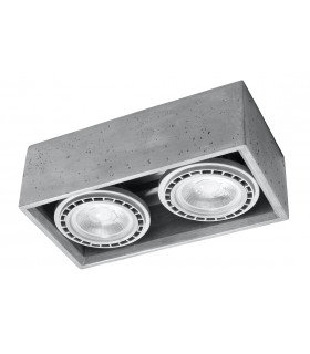 Surface Mounted Twin Downlights Rectangle Grey GU10-1