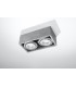 Surface Mounted Twin Downlights Rectangle Grey GU10-2