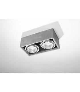 Surface Mounted Twin Downlights Rectangle Grey GU10-2