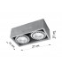 Surface Mounted Twin Downlights Rectangle Grey GU10-4