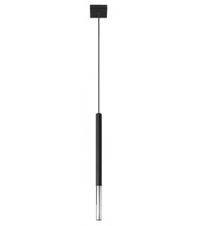 Slim 8cm Pendant Light Black Chrome G9-1