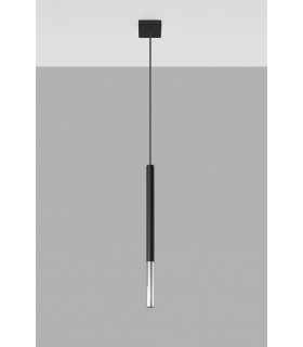 Slim 8cm Pendant Light Black Chrome G9-2