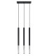 Triple Hanging Pendant Light Black Chrome G9-1