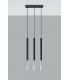 Triple Hanging Pendant Light Black Chrome G9-2