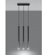 Triple Hanging Pendant Light Black Chrome G9-3