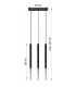 Triple Hanging Pendant Light Black Chrome G9-4