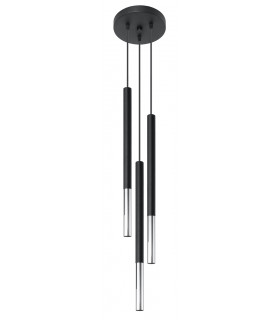 Cluster Drop Pendant Light Black Chrome G9-1