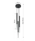 Cluster Drop Pendant Light Black Chrome G9-4