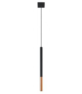 Slim 8cm Pendant Light Black Copper G9-1