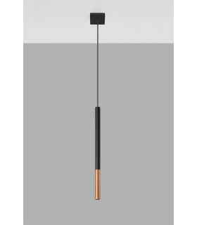 Slim 8cm Pendant Light Black Copper G9-2