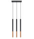 Triple Hanging Pendant Light Black Copper G9-1