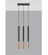Triple Hanging Pendant Light Black Copper G9-2