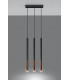 Triple Hanging Pendant Light Black Copper G9-3