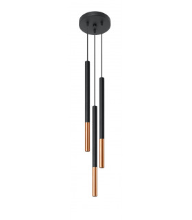 Cluster Drop Pendant Light Black Copper G9-1