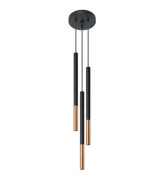 Cluster Drop Pendant Light Black Copper G9-1