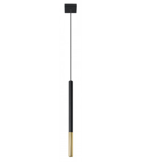 Slim 8cm Pendant Light Black Gold G9-1