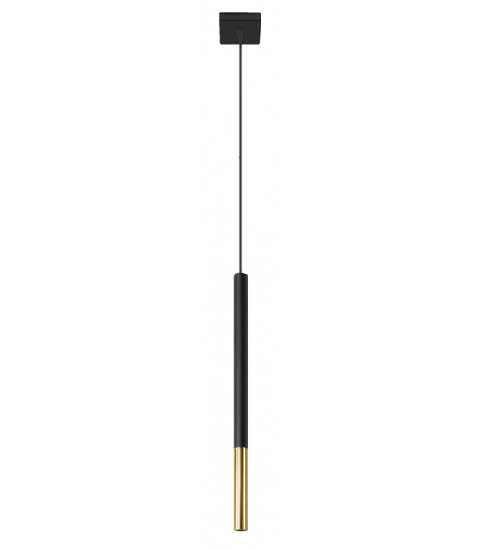 Slim 8cm Pendant Light Black Gold G9-1