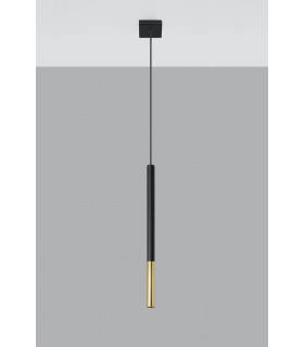 Slim 8cm Pendant Light Black Gold G9-2