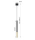 Slim 8cm Pendant Light Black Gold G9-4
