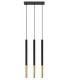 Triple Hanging Pendant Light Black Gold G9-1