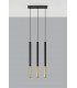 Triple Hanging Pendant Light Black Gold G9-2