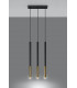 Triple Hanging Pendant Light Black Gold G9-3