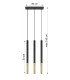 Triple Hanging Pendant Light Black Gold G9-4