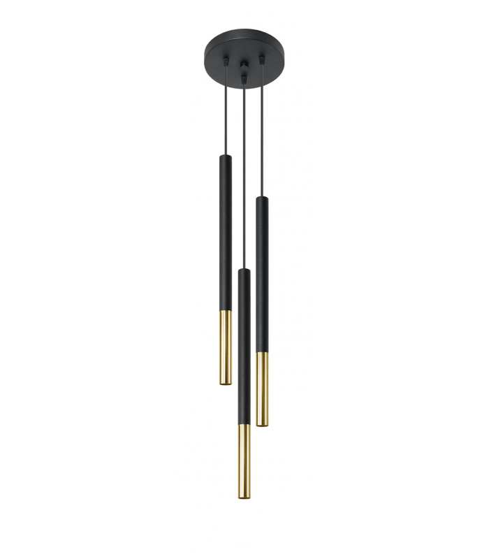 Cluster Drop Pendant Light Black Gold G9-1