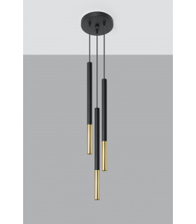 Cluster Drop Pendant Light Black Gold G9-2