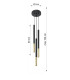 Cluster Drop Pendant Light Black Gold G9-4