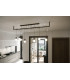 Modern Straight Bar Pendant 2 Light Black E27-5