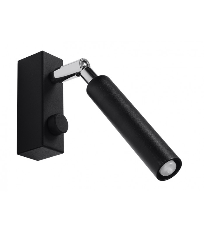 Single Spotlight Reading Wall Lamp Black G9-1