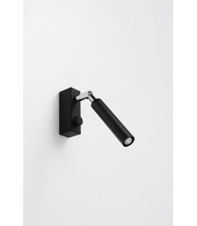 Single Spotlight Reading Wall Lamp Black G9-2