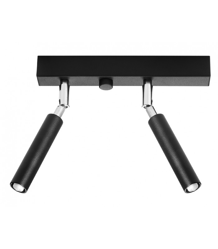 Twin Spotlight Flush 2 Light Black G9-1