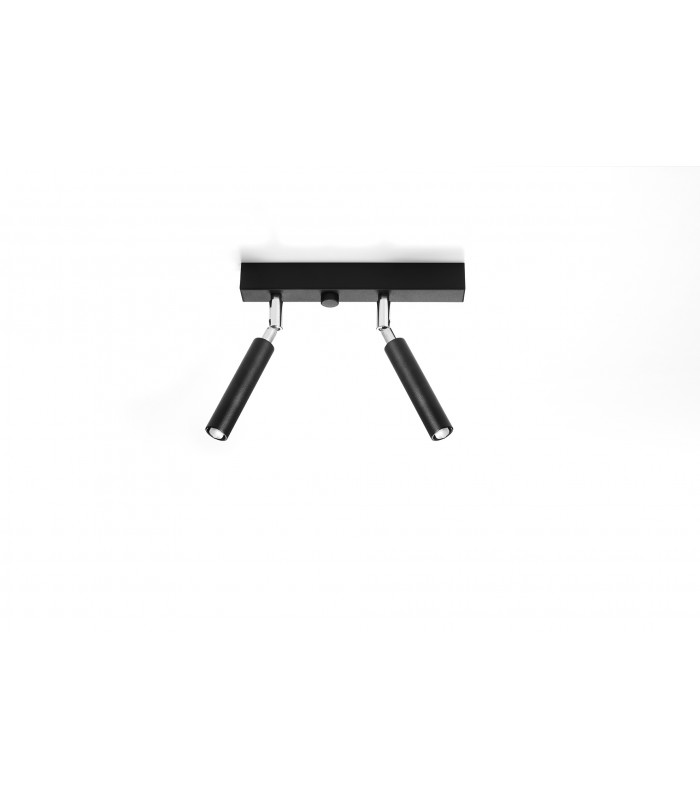 Twin Spotlight Flush 2 Light Black G9-2