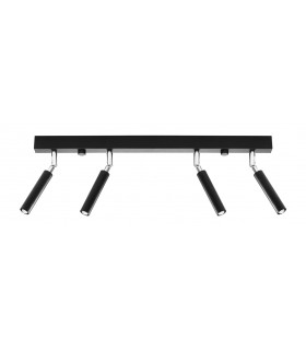 Straight Bar Flush 4Light Black G9-1