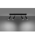 Straight Bar Flush 4Light Black G9-3