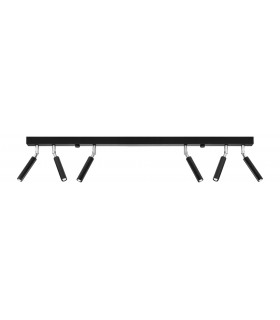 Straight Bar Flush 6 Light Black G9-1