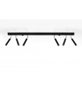 Straight Bar Flush 6 Light Black G9-2