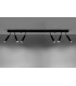 Straight Bar Flush 6 Light Black G9-3